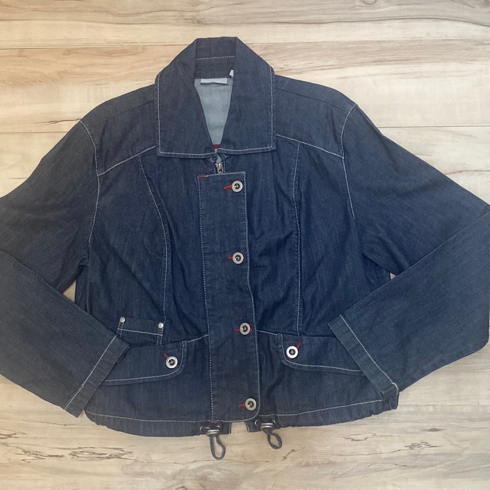 Chico’s Platinum Womens Size 2 Jean Jacket